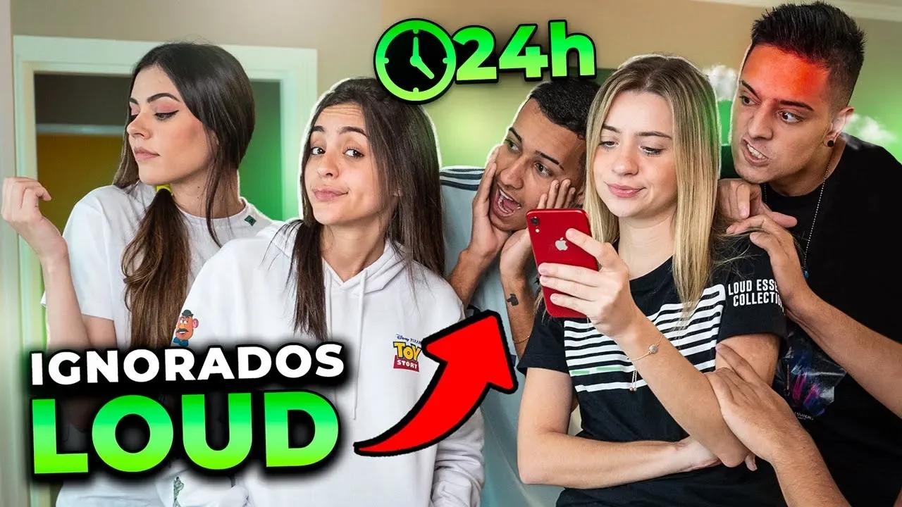 DEU TRETA!! ELAS IGNORARAM OS MENINOS POR 24 HORAS NA LOUD!! thumbnail
