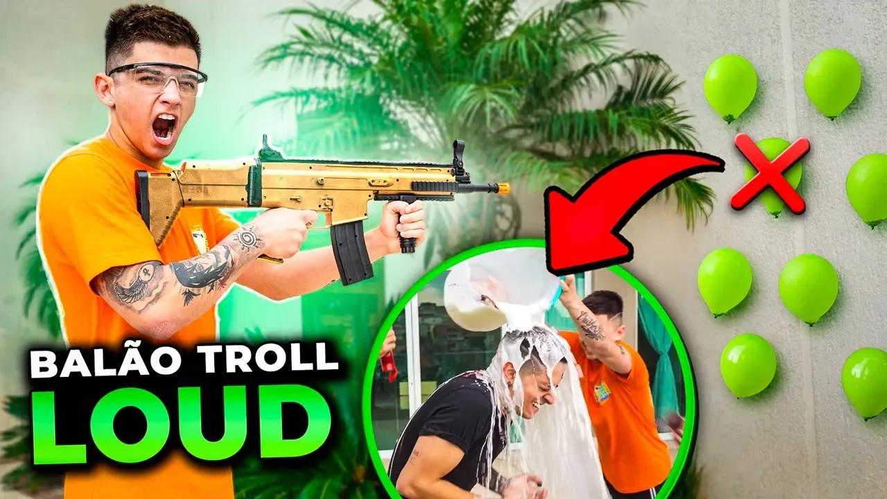 NÃO ATIRE NO BALÃO ERRADO COM A SCAR (airsoft) DA LOUD!! thumbnail