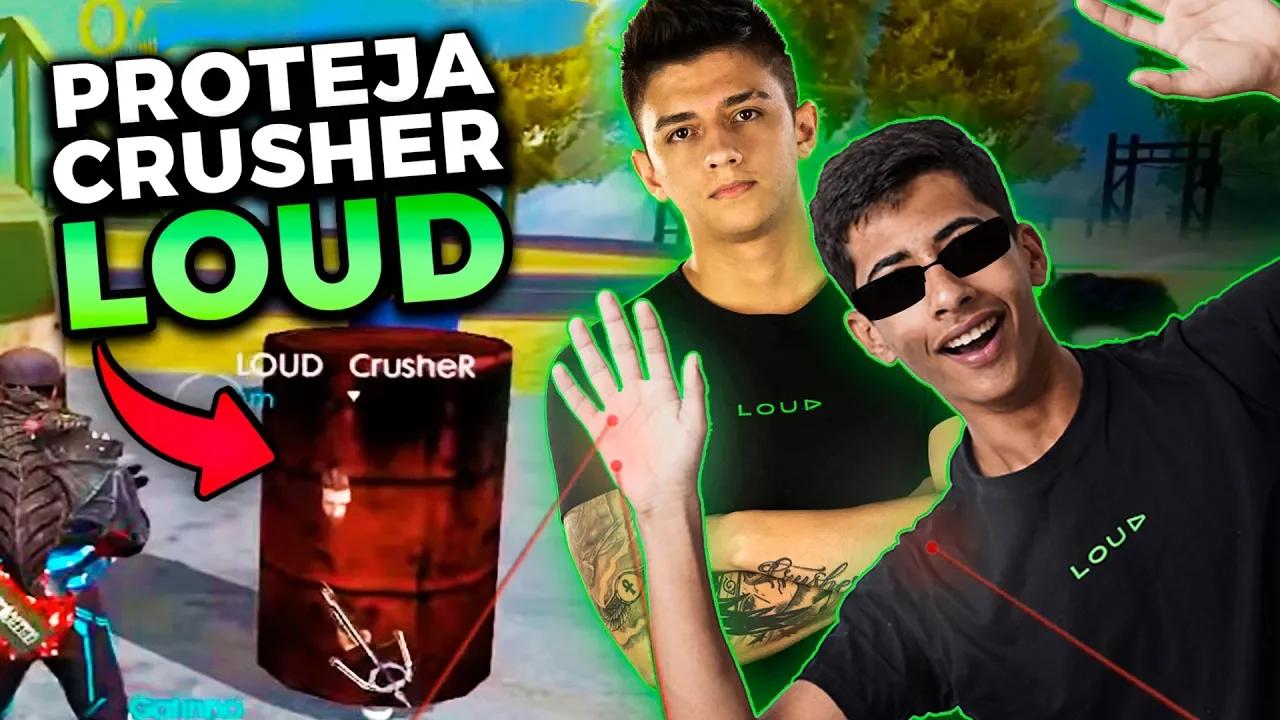 TENTE NÃO RIR!!! LOUD PROTEGENDO CRUSHER FINGINDO SER NOOB NO FREE FIRE!!! thumbnail