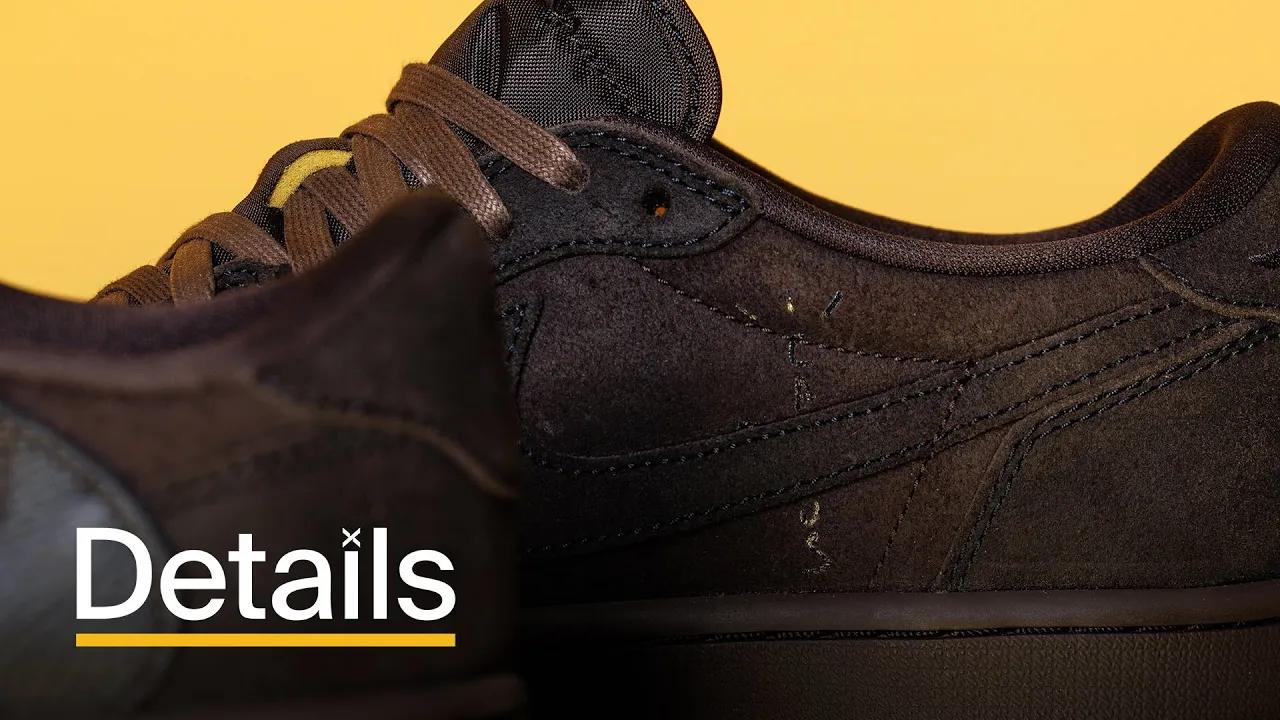 A Close Up Look at the Jordan 1 Retro Low OG Travis Scott Velvet Brown | Details | StockX thumbnail