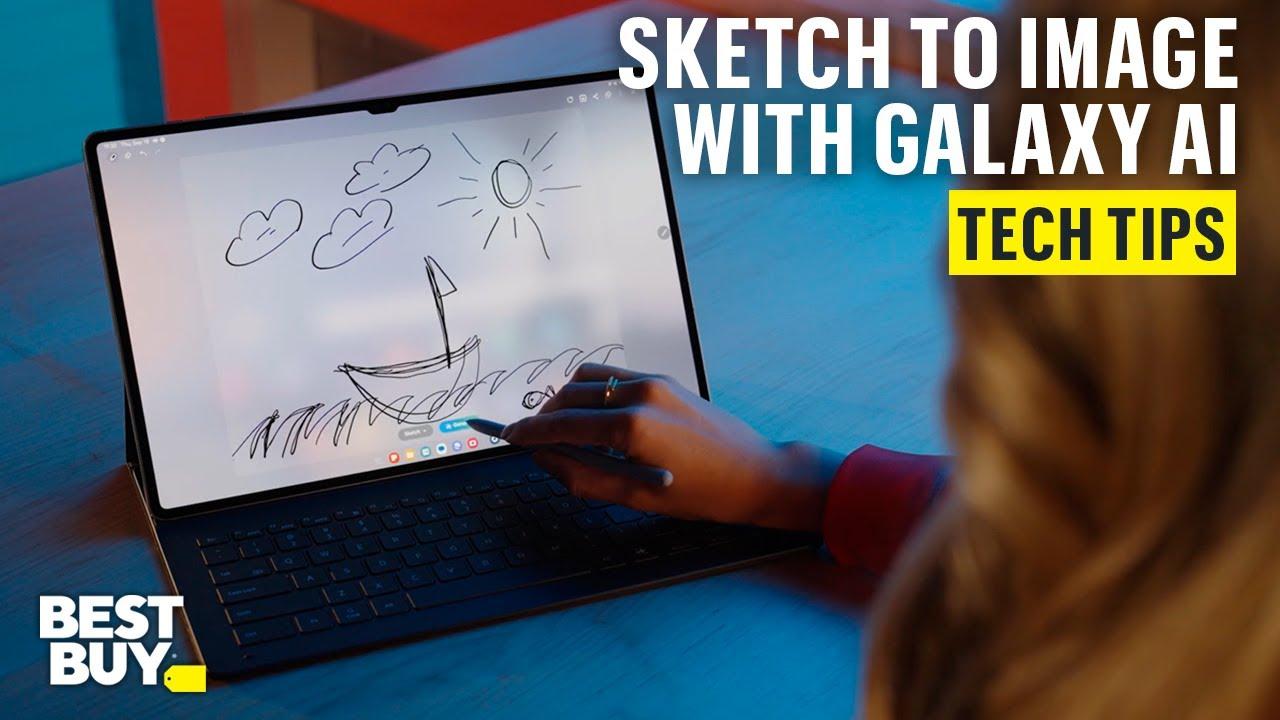 Using Sketch to Image with Galaxy AI on the Samsung Galaxy Tab S10 Ultra – Tech Tips from Best Buy thumbnail