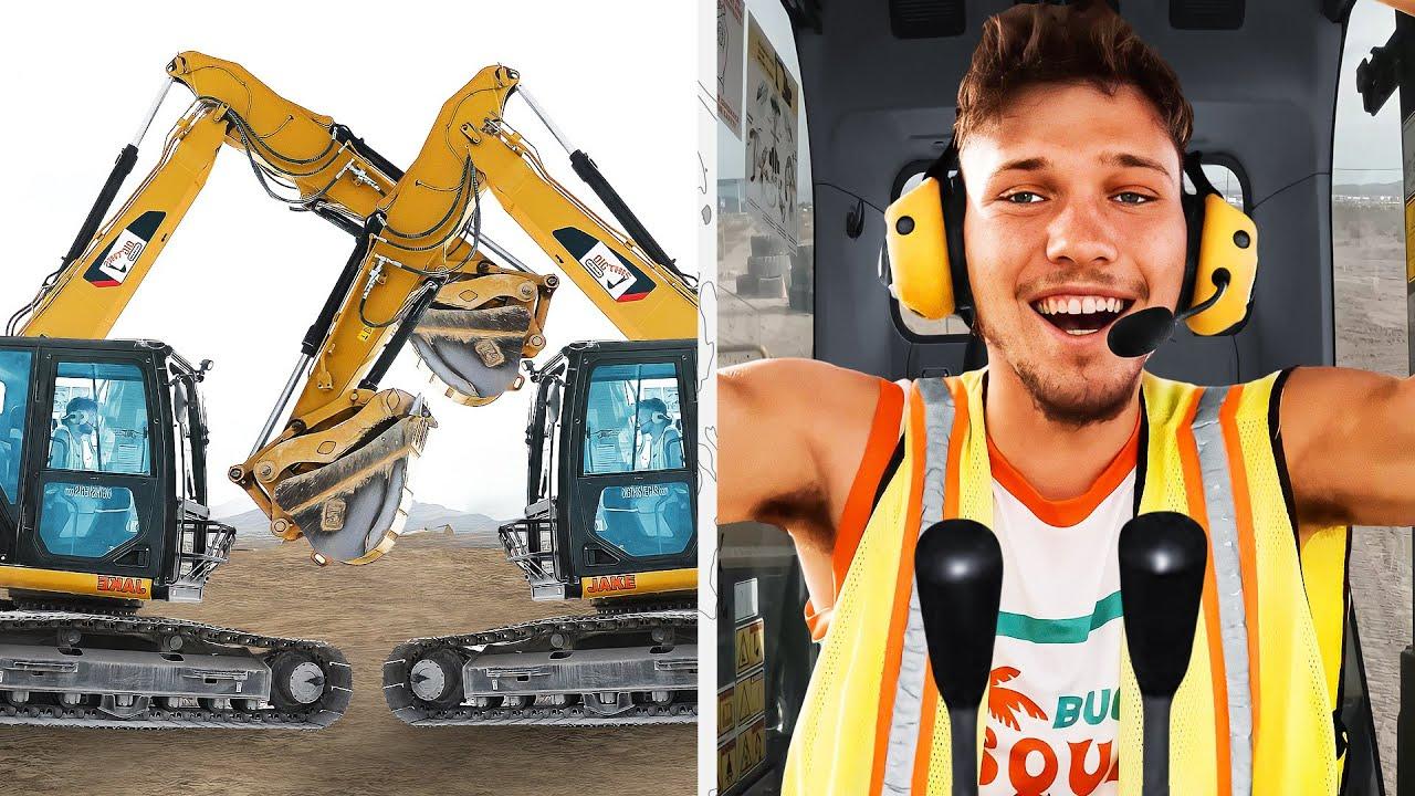 We Played BASKETBALL with Excavators & Heavy Machinery thumbnail